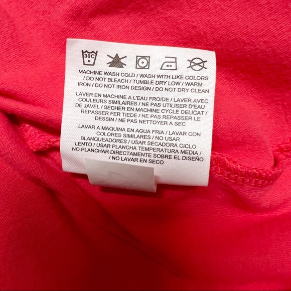 Nike Just Do It Bright Pink/Navy/White Slim Fit V-Neck T-Shirt Size Large - Picture 4 of 7